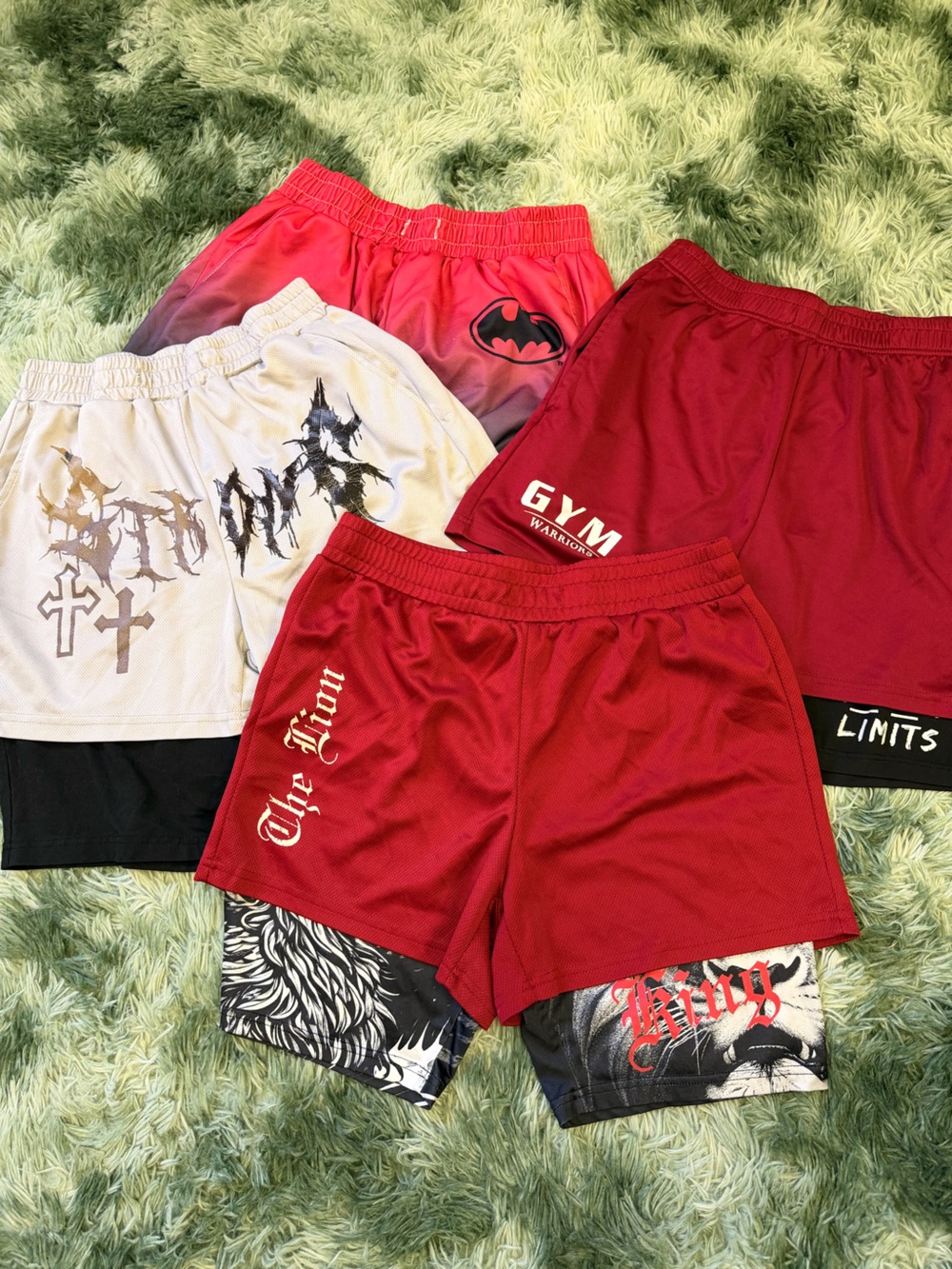 Red teens Athletic Shorts